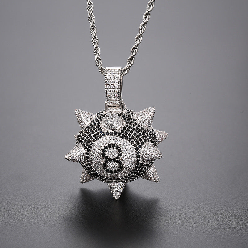 KRMN 7A“Bomb Drop” Spiked Iced Pendant