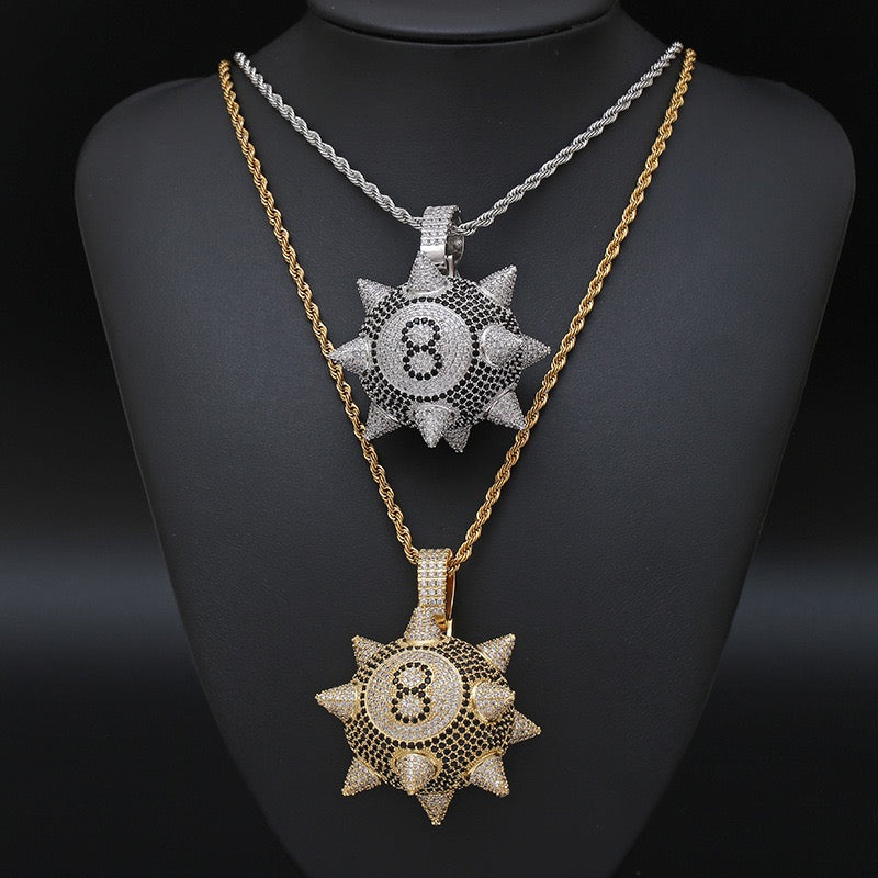 KRMN 7A“Bomb Drop” Spiked Iced Pendant